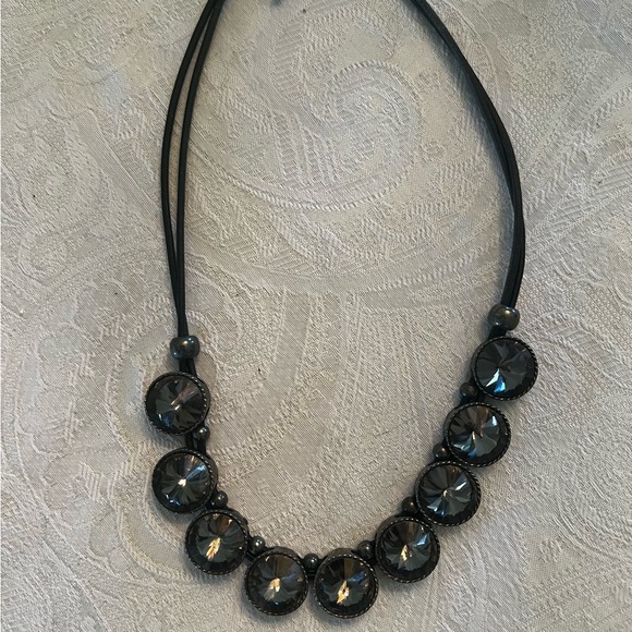 unbranded Jewelry - Black Glass Necklace and Bracelet